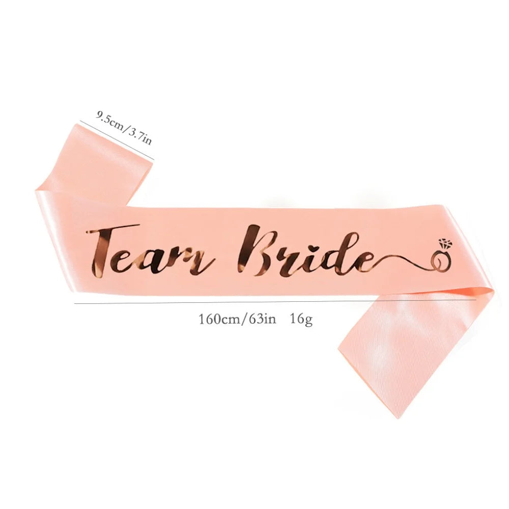 Rose Gold Hen Party Sash Set – Bride To Be & Team Bride Sashes
