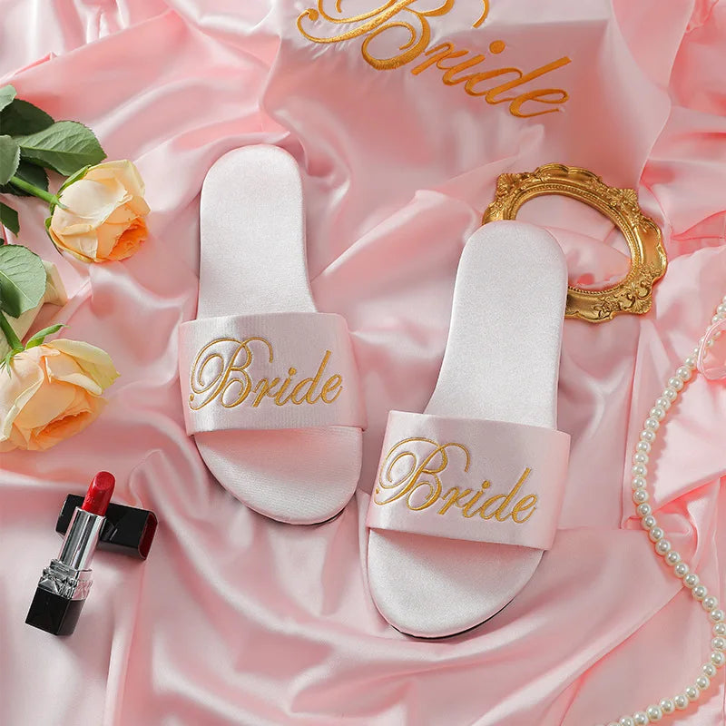 Bride & Bridesmaid Satin Slippers