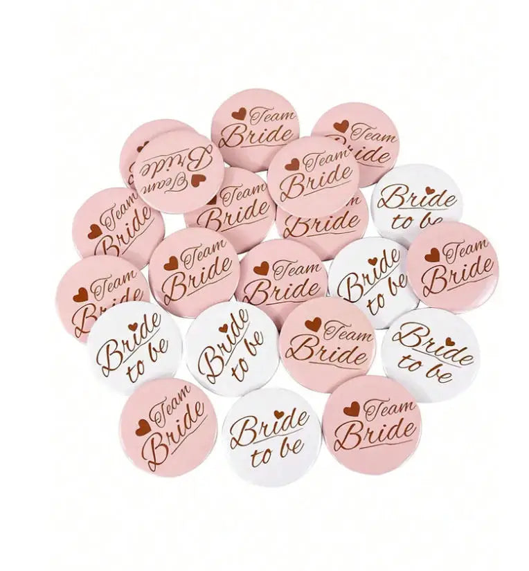 12pcs Bridal Team Badge Set