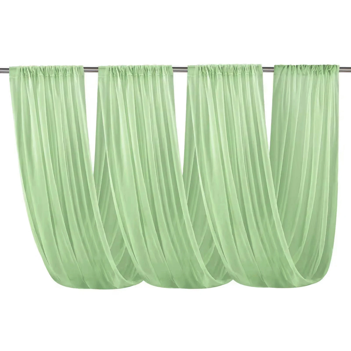 Wedding Ceiling Drape Curtains — Sheer Fabric Backdrop for Wedding and Event Decoration