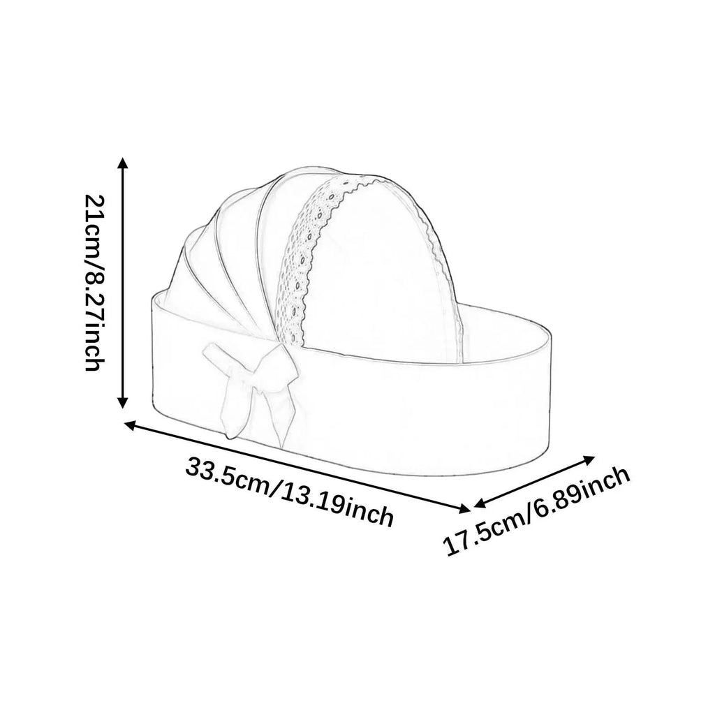 Baby Shower Cradle Floral Gift Box — Fillable Flower Basket for Baby Showers & Celebrations