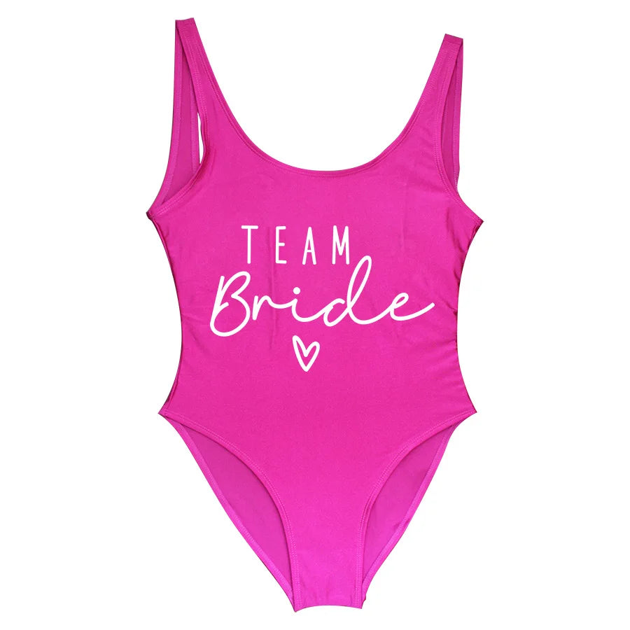 Hen Party One-Piece Swimsuit – Bride To Be Bachelorette Swimwear