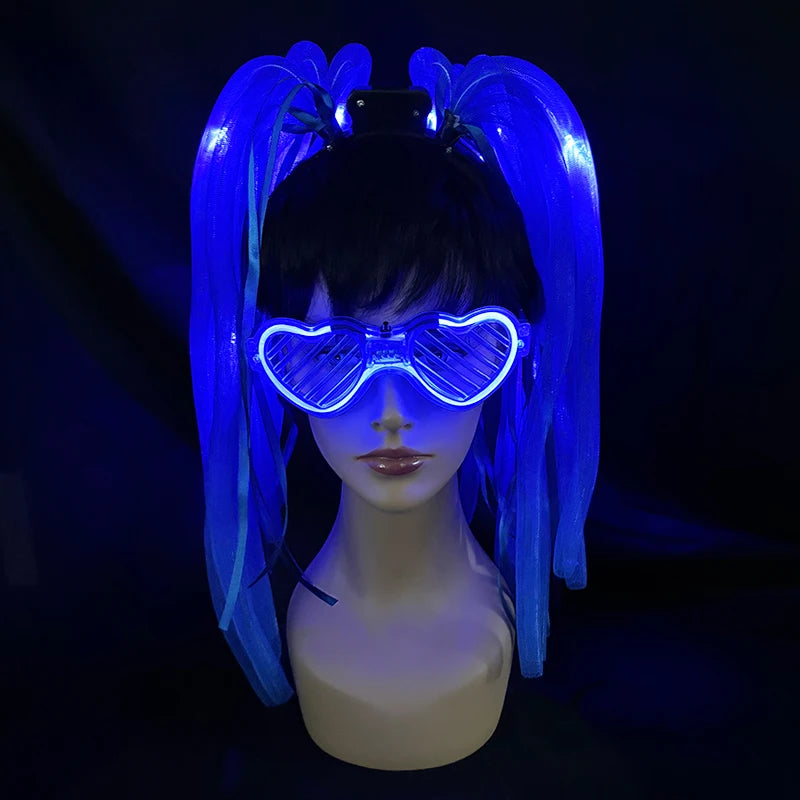 LED Noodle Headband & Glasses | Bachelorette Party Costume Accessory