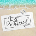 Just Married Beach Towel – Newlywed Honeymoon Gift