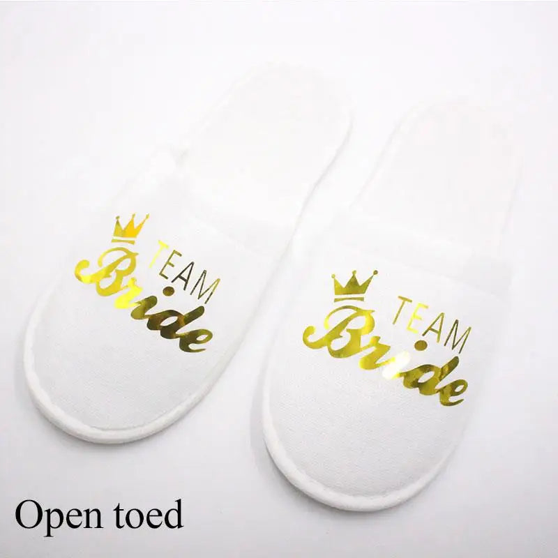 Bride To Be Slippers – Soft Flat Bridal Party Slippers for Hen Parties & Wedding Morning