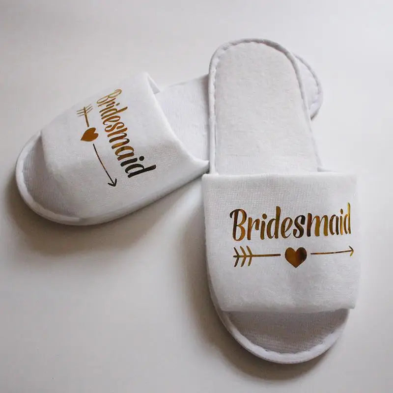 Bride To Be Slippers – Soft Flat Bridal Party Slippers for Hen Parties & Wedding Morning