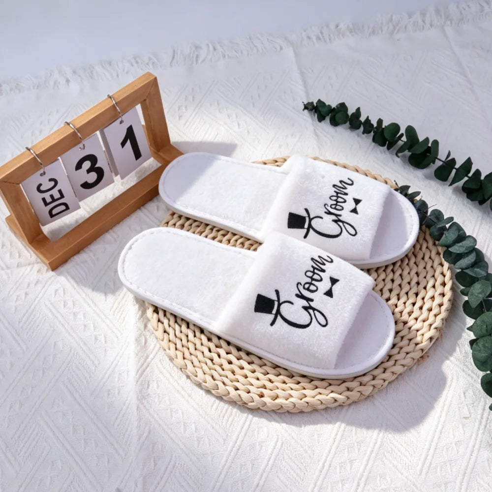 Team Bride & Team Groom Slipper Set