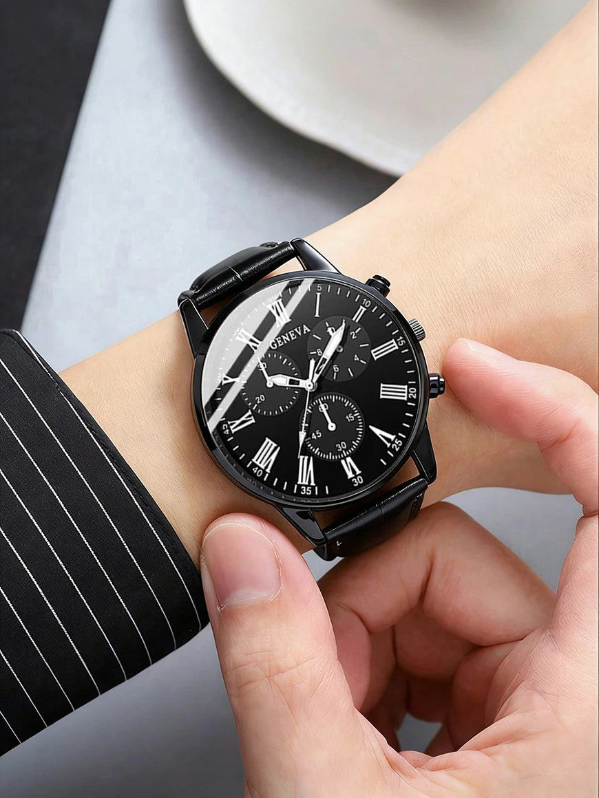 Men's Luxury Gift Box Set — Watch, Wallet & Accessories