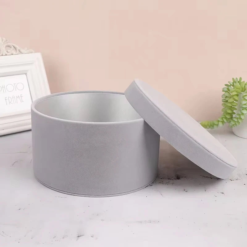 Velvet Round Flower Gift Box — Valentine's Day, Birthdays & Weddings (5 Colours)