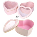 Heart Shaped Luxury Flower Box — Transparent Lid (Set of 2)