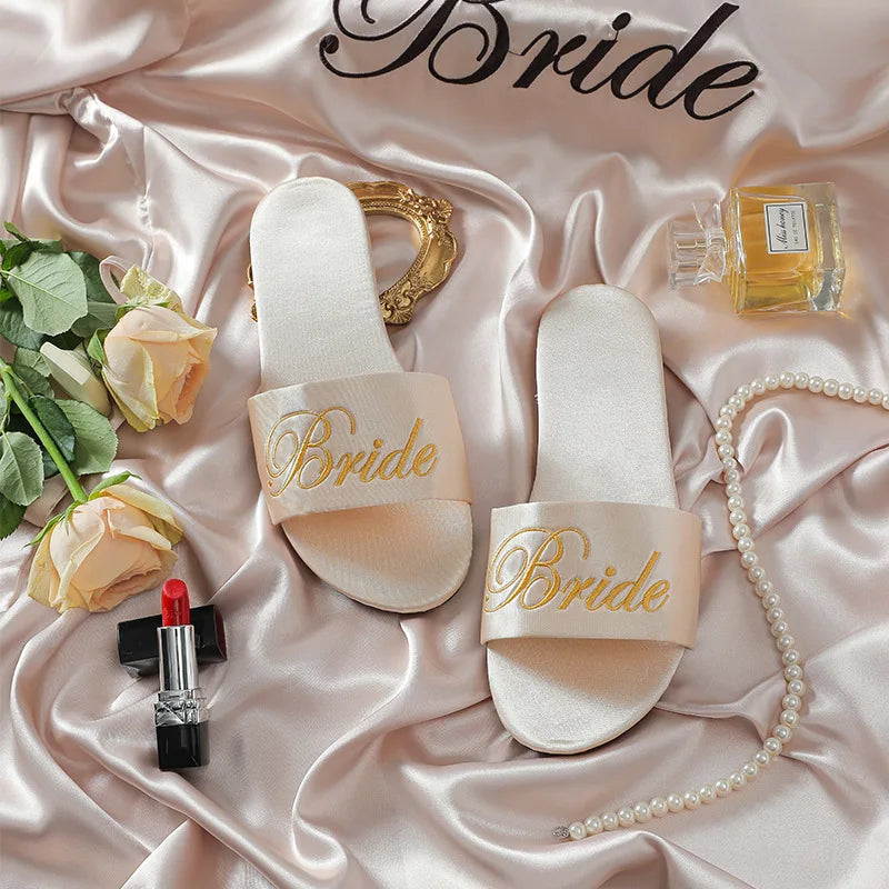 Bride & Bridesmaid Satin Slippers