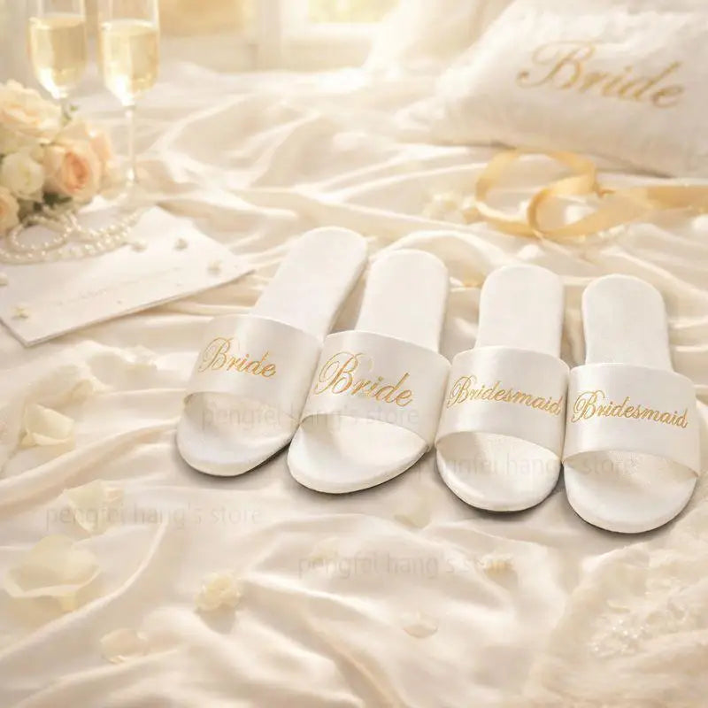 Bride & Bridesmaid Satin Slippers