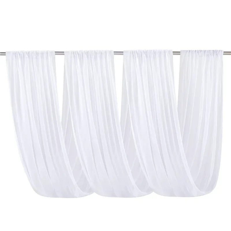 Wedding Ceiling Drape Curtains — Sheer Fabric Backdrop for Wedding and Event Decoration